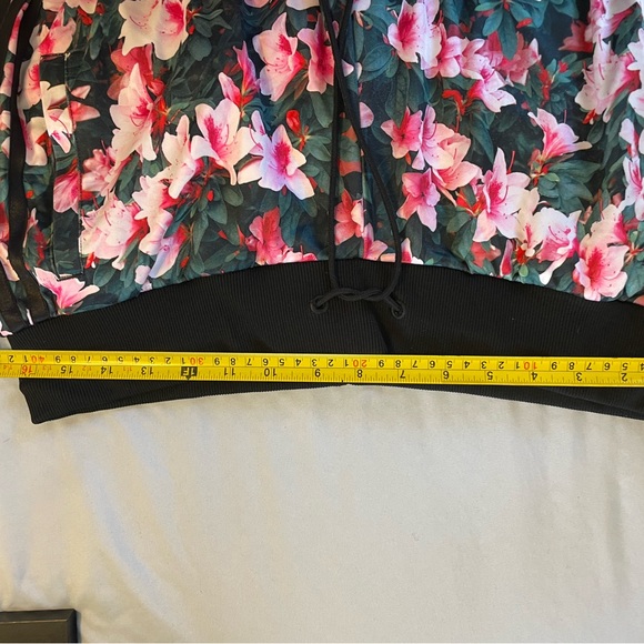 Adidas Black and Pink Floral Joggers - Picture 5 of 6